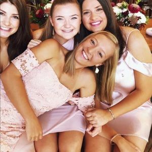 Forever 21 Pink Silk Shiny Dress